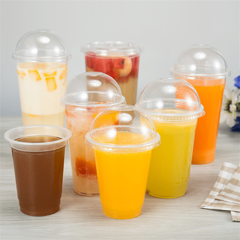 Disposable Plastic Bubble Tea Cups PP Blister Custom Logo